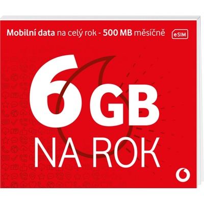 Vodafone 6 GB SIM (data na rok) ČR+EU Forma SIM: eSIM – Hledejceny.cz