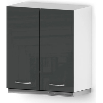 Голд - Аполо Горен кухненски шкаф с 2 врати за телескопичен аспиратор Алис g17 60 см антрацит гланц