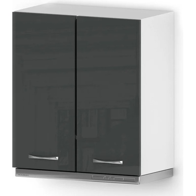 Голд - Аполо Горен кухненски шкаф с 2 врати за телескопичен аспиратор Алис g17 60 см антрацит гланц