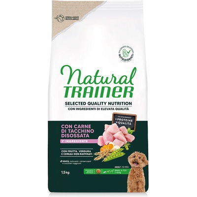 Natural Trainer Selected Quality Nutrition Adult Small & Toy Turkey 2 x 1,5 kg