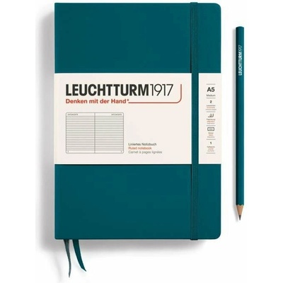 Leuchtturm1917 Zápisník Pacific Green Medium A5 linkovaný