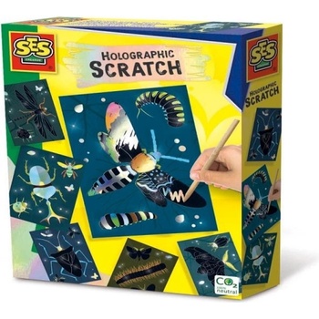 Ses Creative Holografické vyškrabávacie obrázky Hmyzia ríša 6 ks