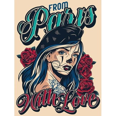 Ceduľa Tattoo - From Paris With Love