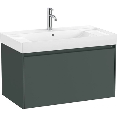 Roca Конзолен шкаф за баня A851685513, Roca, с централен умивалник, MDF, зелен мат, 80х46х50.5см (A851685513)