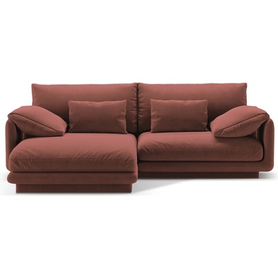 Micadoni Розов кадифен ъглов диван (ляв ъгъл) Torino - Micadoni (MIC_LC_S_184_F1_TORINO3)