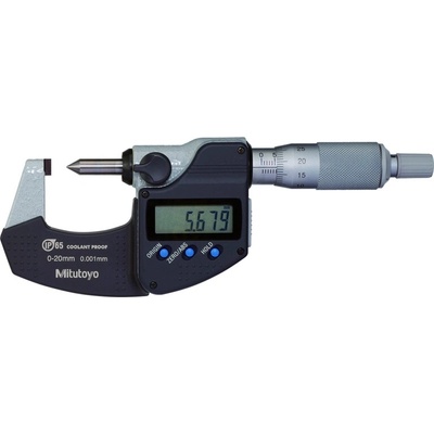 MITUTOYO Mikrometr třmenový digitální 0-20 mm vřeteno s hrotem výstup dat ip65 mitu-342-271-30