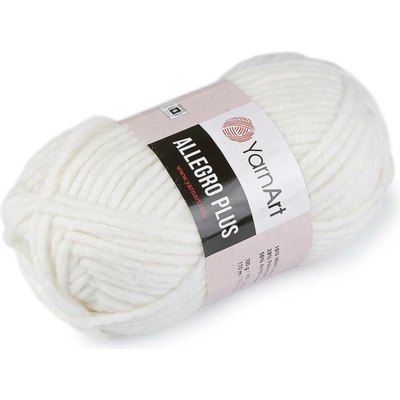 Pletací příze Allegro Plus 100 g Varianta: 1 (700) krémová nejsvět., Balení: 1 ks 61635/160048/286199
