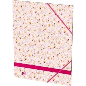 Oxford Cardboard briefcase with rubber band Oxford Floral A4/350g