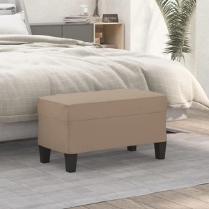 vidaXL Пейка, капучино, 70x35x41 см, изкуствена кожа (349444)