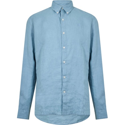 Timberland Риза Timberland Men's Mill Brook Linen Leaf Green Long-Sleeve Plain Shirt - Citadel
