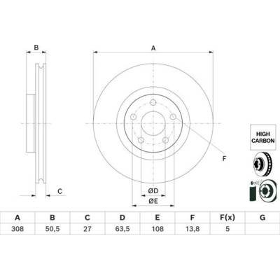 BOSCH Brzdový kotúč 0 986 479 H51