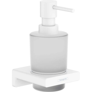 Hansgrohe AddStoris - Дозатор за сапун с държач, матирано стъкло/матово бяло 41745700 (41745700)