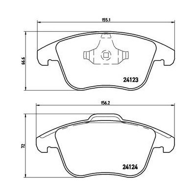 BREMBO Sada brzdových platničiek kotúčovej brzdy P24076