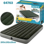 Intex Матрак надуваем 203x152x25 см, вградена крачна помпа, INTEX 64763 Queen Dura-Beam Downy Airbed (64763 Queen Dura-Beam Downy)