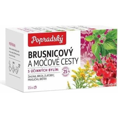 Popradský bylinný Brusinkový a močové cesty 15 sáčků