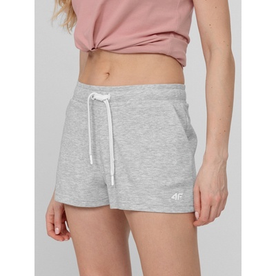 4F H4L22-SKDD350 dámske kraťasy light grey mel