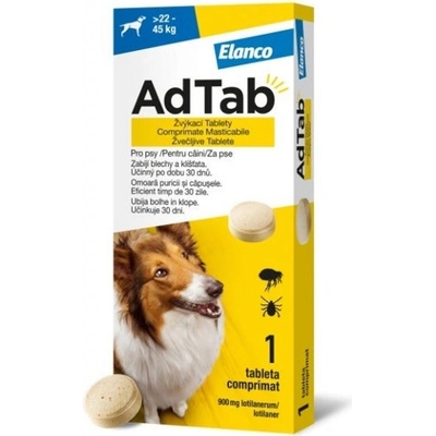 AdTab žuvacie tablety pre psy 1 ks pre 22-45 kg
