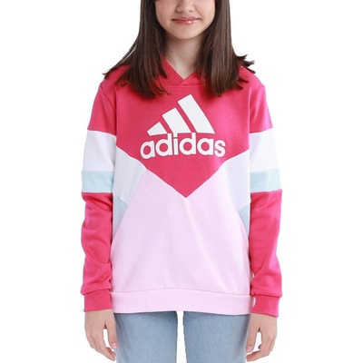 Adidas Sportswear Colorblock Fleece Hoodie Pink - 164