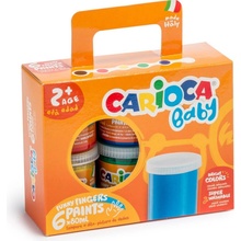 Carioca prstové farby Baby papierový kufrík 6 x 80 ml
