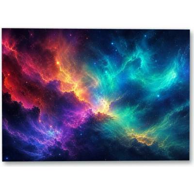 Plakát – Zářivá barevná mlhovina 105 × 75 cm Bez rámu Ne Bez rámu