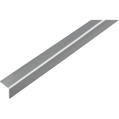 L profil PVC nerezový vzhľad samolepiaci 20x20x1,5 mm 1 m