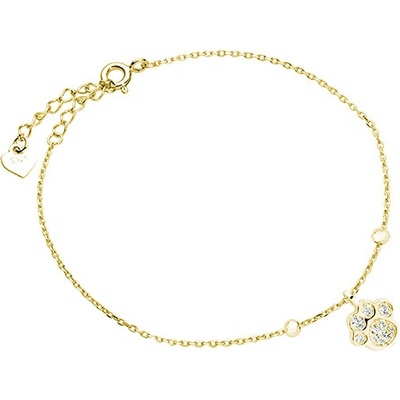 Olivie stříbrný PSÍ TLAPKA GOLD 4442