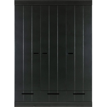 WOOOD Гардероб от черен бор 140x195 cm Connect - WOOOD (360305-Z)
