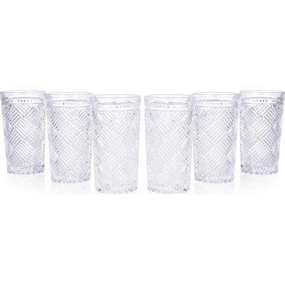6 ks sada sklenice CRYSTAL CUBE, objem 300 ml, výška 13,7 cm