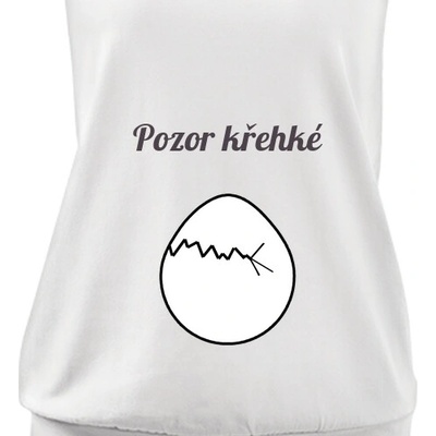 Těhotenské tričko Pozor křehké dámské