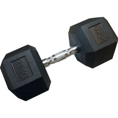 KUBIsport pogumovaná Jednoruční šestihranná HEX 25 kg
