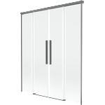 Mexen Rox двукрила плъзгаща се вана 160 x 150 см, прозрачна, gun metal - 8C9-160-002-95-00 (8C9-160-002-95-00)