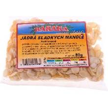 Baraka Jadrá sladkých mandlí hobľované 80 g