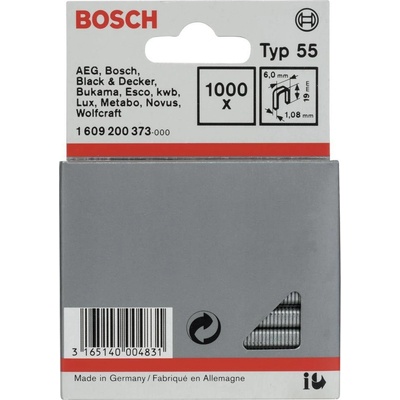 svorky 1000 ks Bosch Accessories 1609200373 Rozmery (d x š) 19 mm x 6 mm; 1609200373