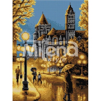 Image 1 of Milena Style Дъждовна вечер - гоблен с щампа с конци Ariadna