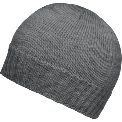 Myrtle Beach MB503 pletená přiléhavá čepice Tmavě šedý melír