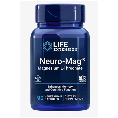 Life Extension Neuro-Mag® Magnesium L-Threonate (магнезиев L-треонат), 90 растителни капсули