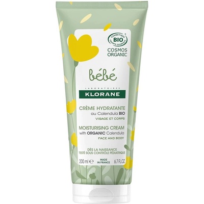 Klorane Bebe Calendula Хидратиращ крем за лице и тяло, 200 ml