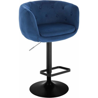 LuxuryForm Design Montana Velur na čiernom tanieri modrá