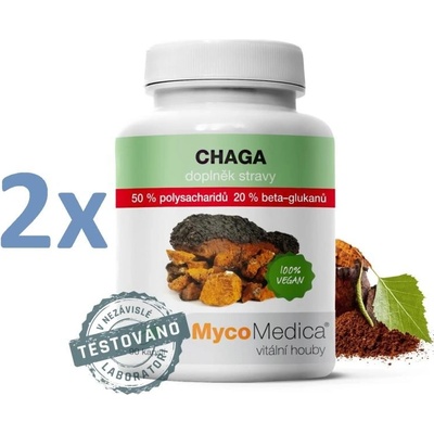 MycoMedica Chaga 50% vegán 2 x 90 kapsúl
