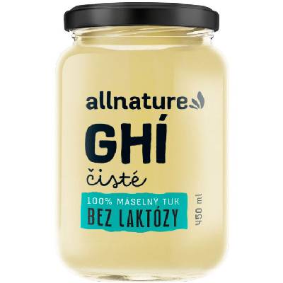 Allnature GHÍ čisté 100 % maslový tuk bez laktózy 450 ml