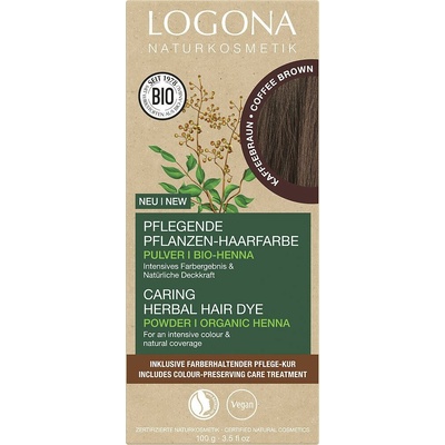 Logona Barva na vlasy prášek KÁVOVĚ HNĚDÁ ECO VEGAN 100 g