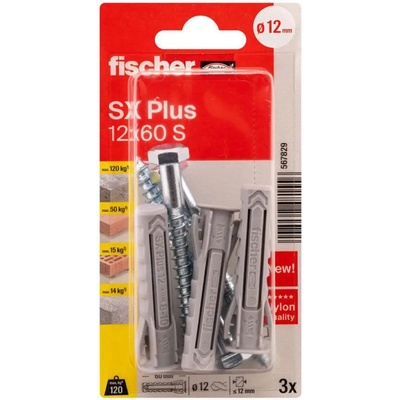 Fischer ДЮБЕЛ С ВИНТ 12x60 3 БР fischer sx plus (4048962481556)