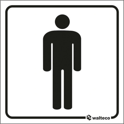 Walteco WC Muži, 80x80mm, samolepka Množstvo: 1 ks , 20109