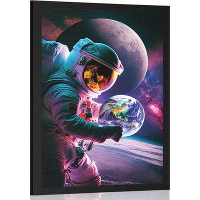 Plakát astronaut na vesmírné výpravě - 60x90 no frame