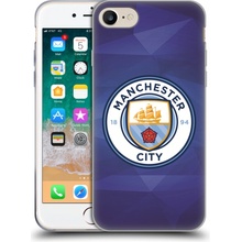 Pouzdro HEAD CASE Apple iPhone 8 Manchester City FC - Modré nové logo