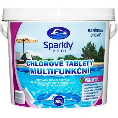 Sparkly POOL Chlorové tablety 5v1 multifunkční Maxi 3 kg