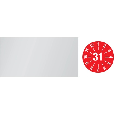 Kontrolná nálepka na kábel 31, červená, samolepiaca fólia, 60 x 20 mm, BJ = 5 roliek à 16 ks