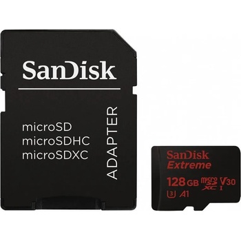 SanDisk microSDXC Extreme 128GB C10/UHS-I/U3/V30 SDSQXAF-128G-GN6MA (173422)
