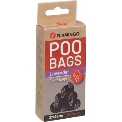 Flamingo Basic Scent Vrecká s levanduľovou vôňou na exkrementy 4x15ks