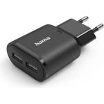 Hama Зарядно HAMA 220V, 2 x USB-A, 12W, Черен цвят (HAMA-201971)